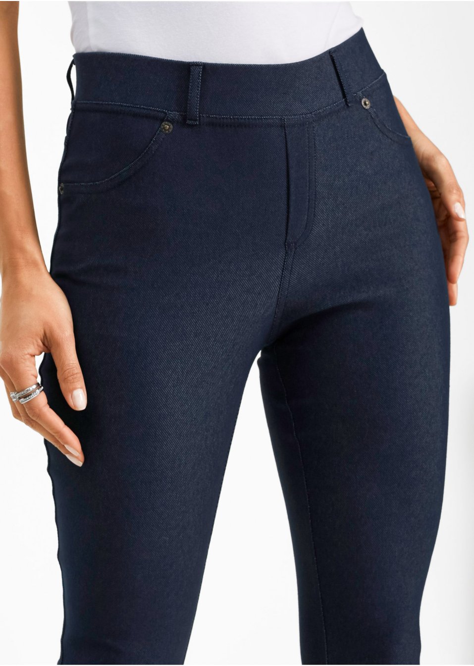 Jegging thermo avec imprimé floral et pierres brillantes