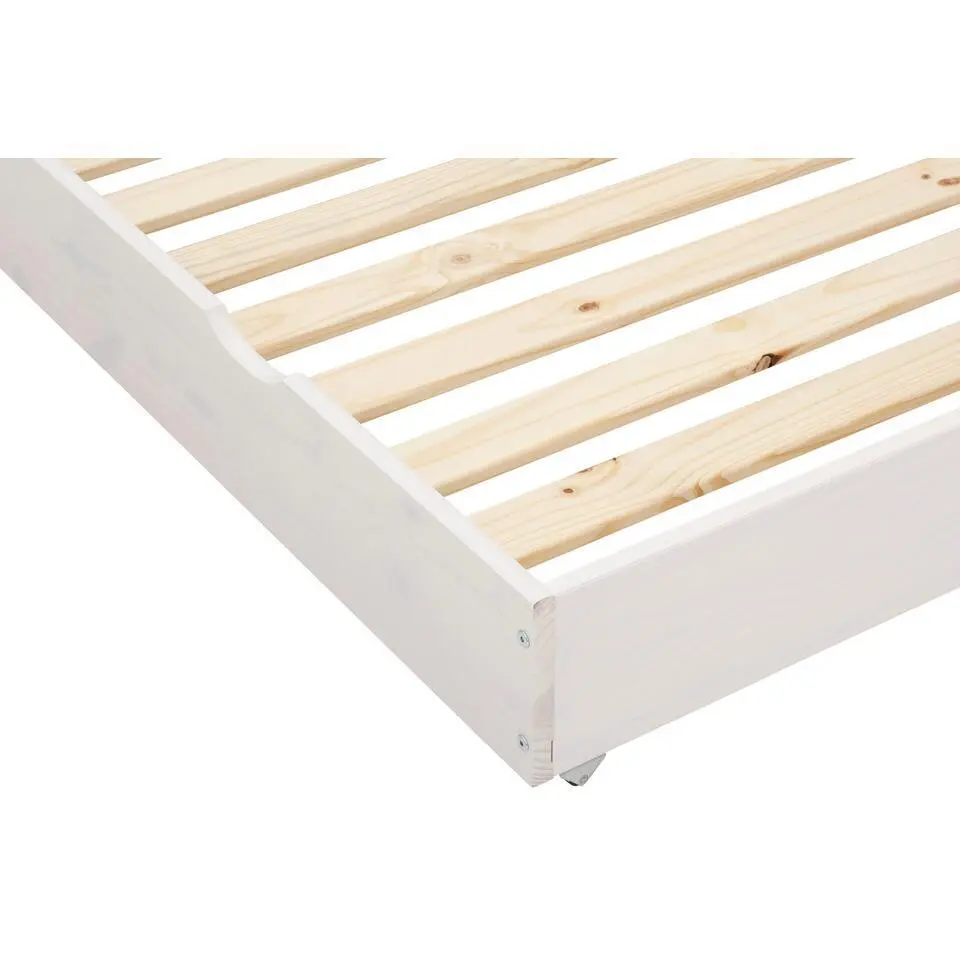 Alpi - Bed met bedlade 90x200 cm wit grenen