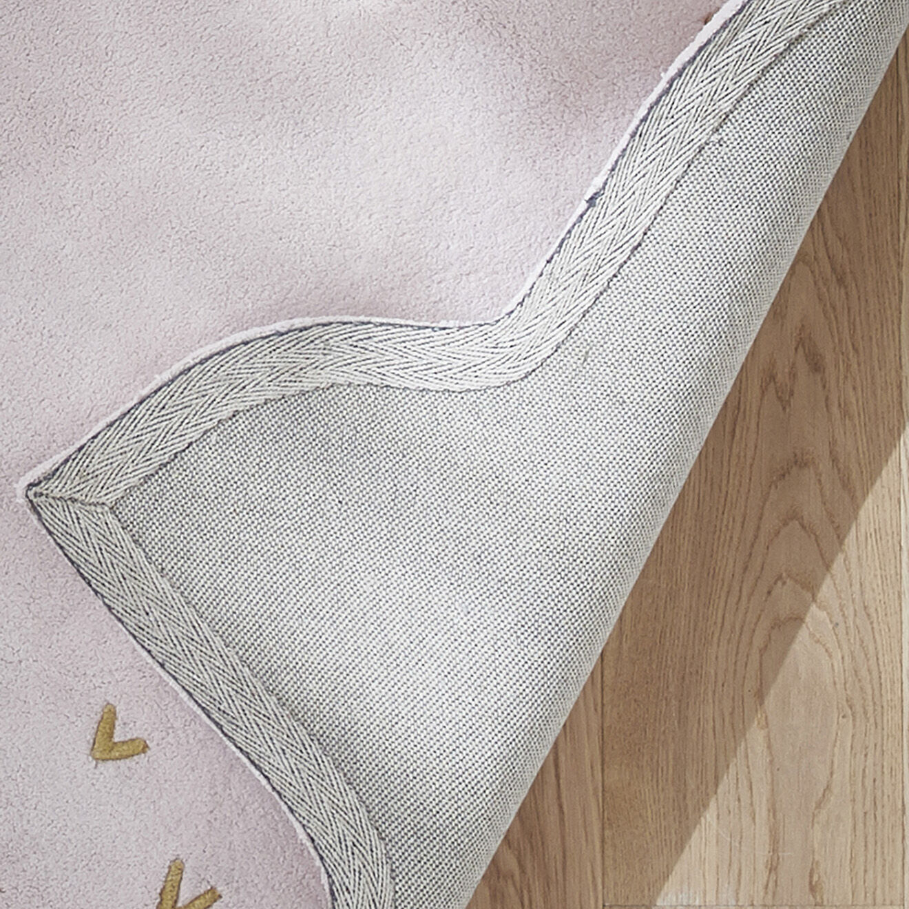 Cyrillus Tapis tufté forme oiseau rose clair - 120x110 cm