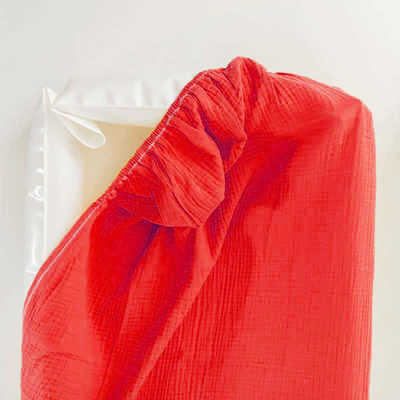 Papate Housse de Matelas à Langer en Coton Bio fraise - 50x70 cm
