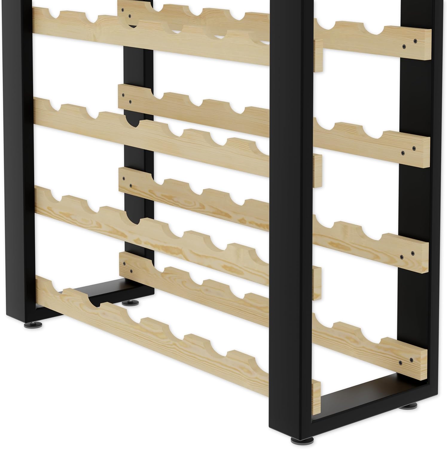 Lenmar Serie RW Weinregal aus Holz für Flaschen, LOFT, Flaschen, Wein, Flaschenregal, Kellerregal, Regale, Flaschenhalter, Weinständer … (LOFT 90, 204 x 74 x 27, 90 Flaschen)