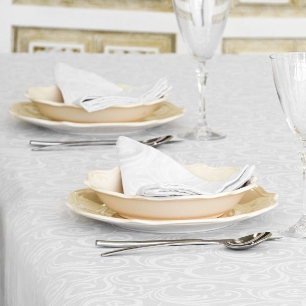 BESTGIFT Pack 6 Guardanapos Anti-nódoa Lyon Branco 45x45 2224