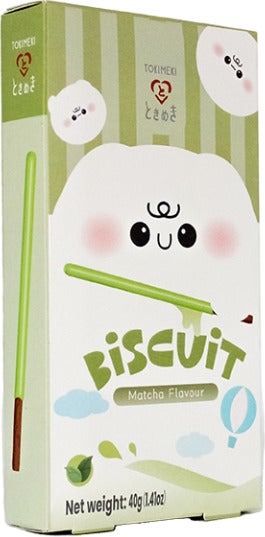 Tokimeki biscuit sticks matcha smaak 40 gr