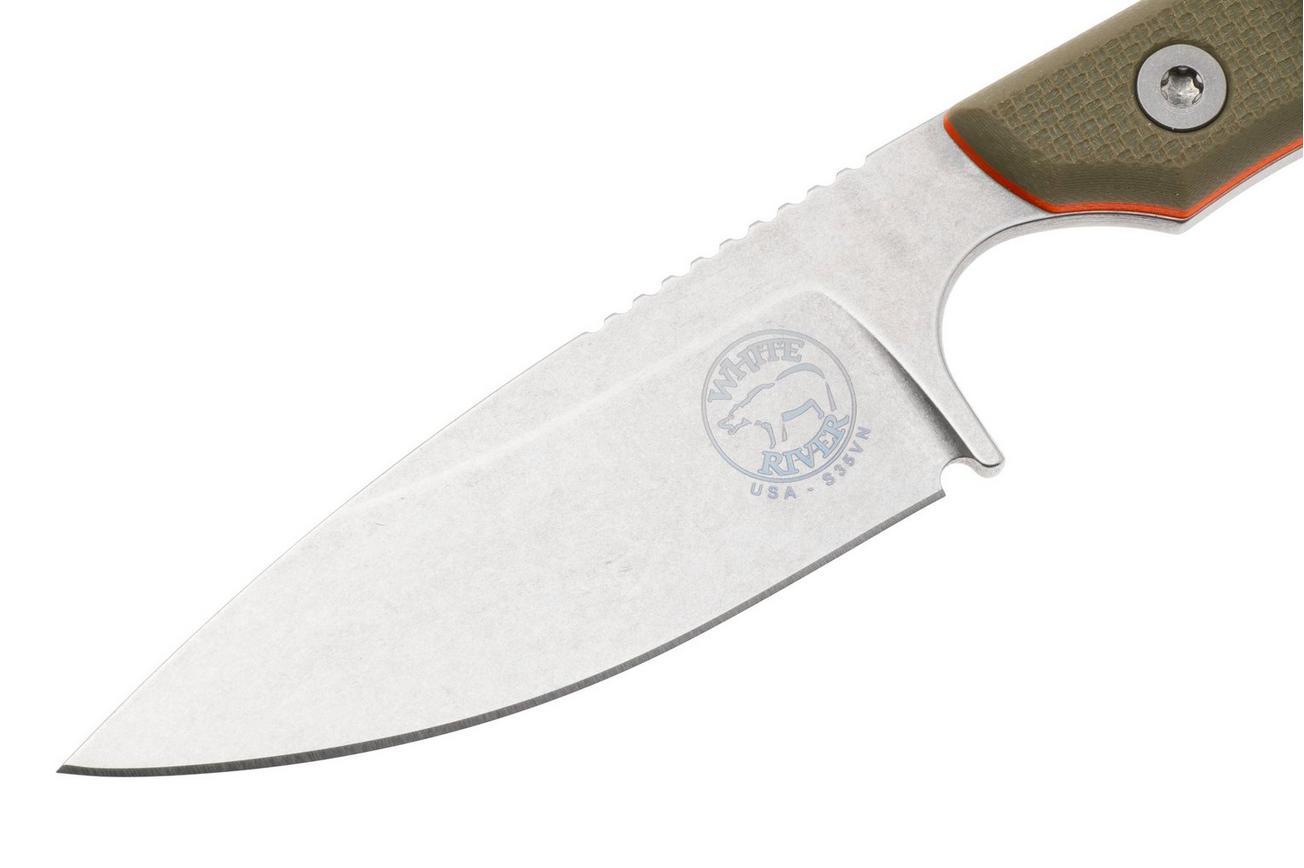 White River M1 Backpacker Pro WRM1-TGO Green/Orange G10, Kydex schede, nekmes