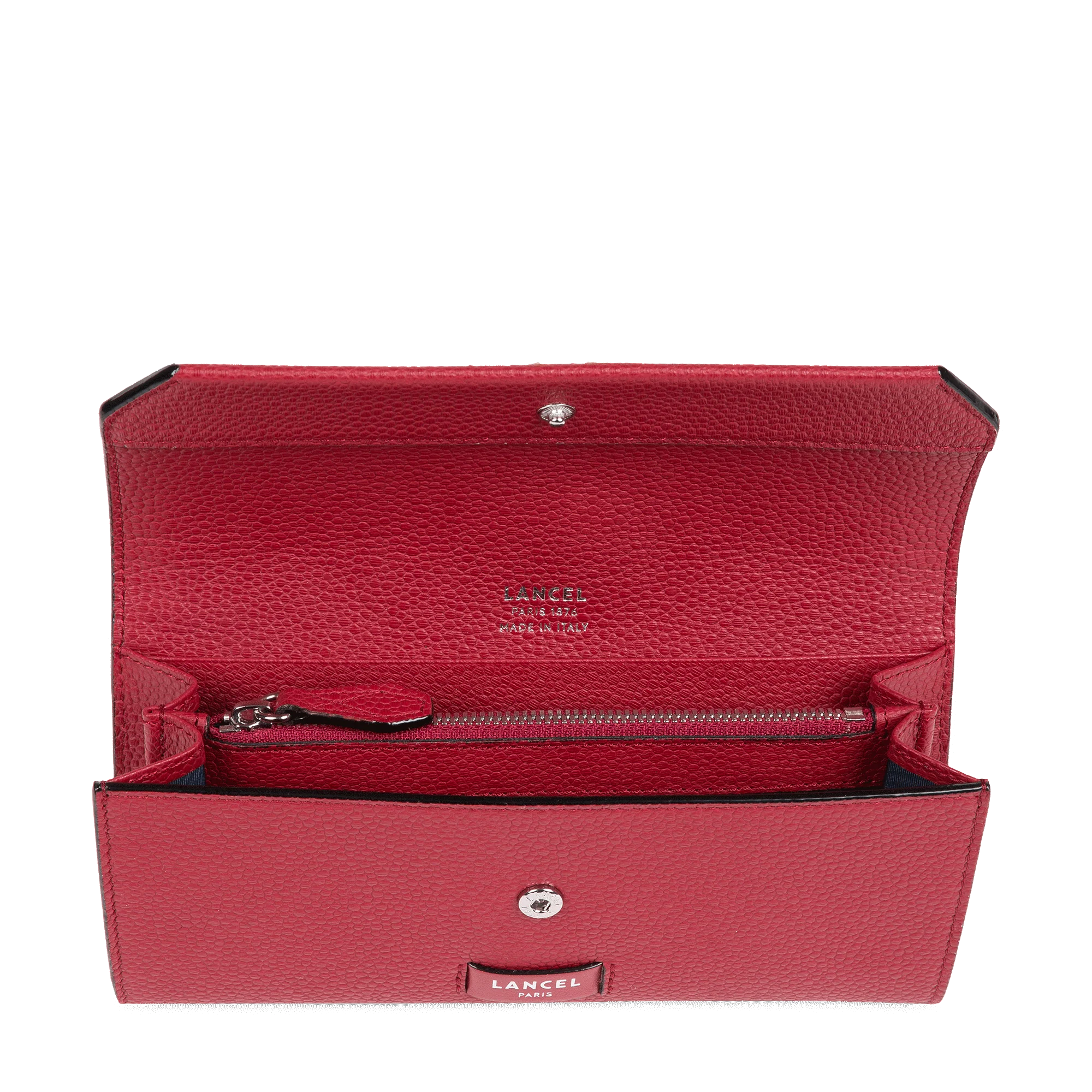 Portefeuille slim rabat Ninon de Lancel-Carmin