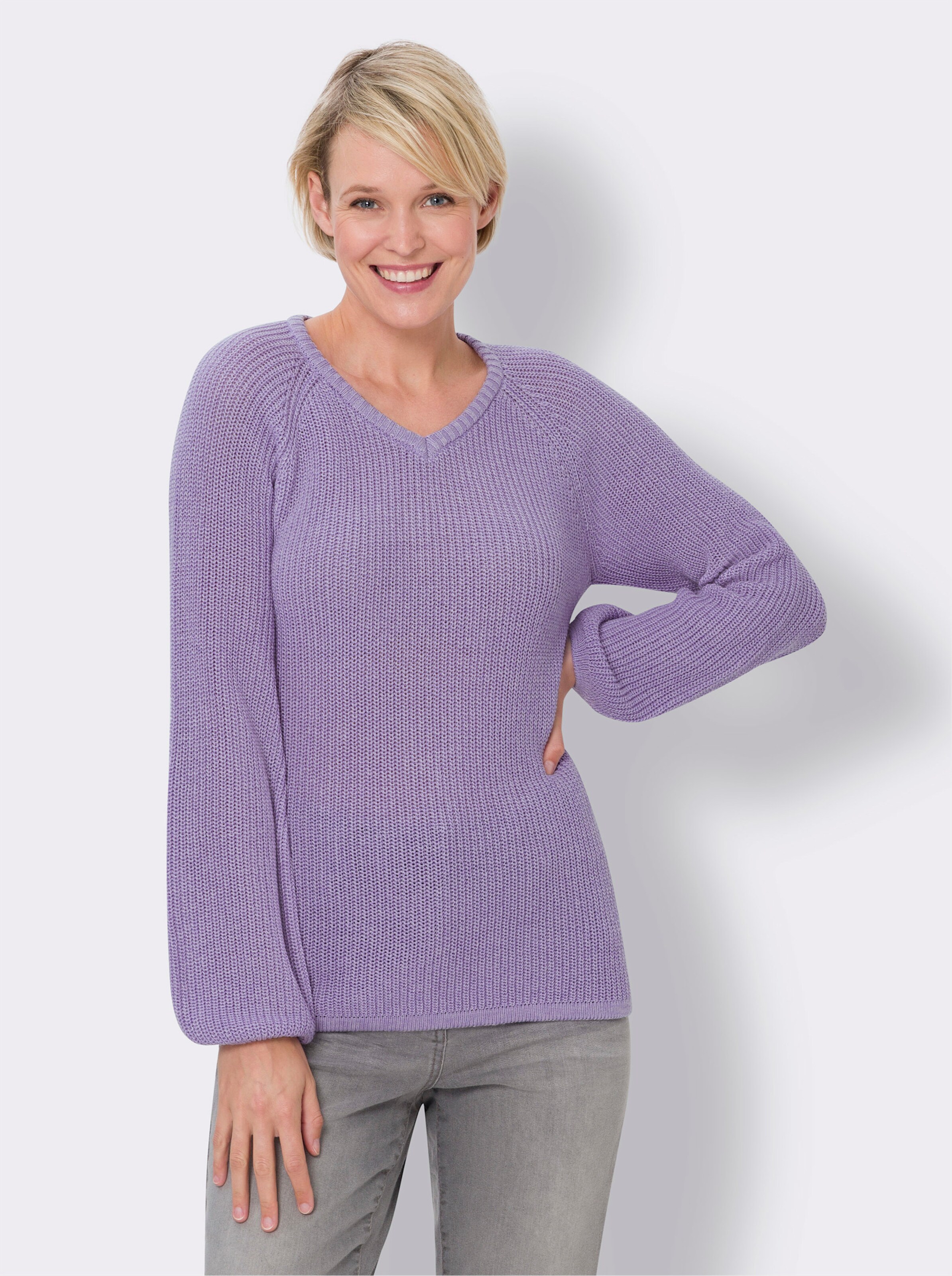 Rippenpullover