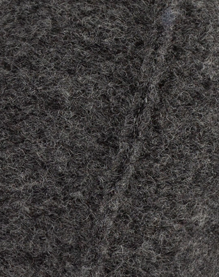 Fleece-Mütze MINI ZIPFEL mit Wolle in grau melange