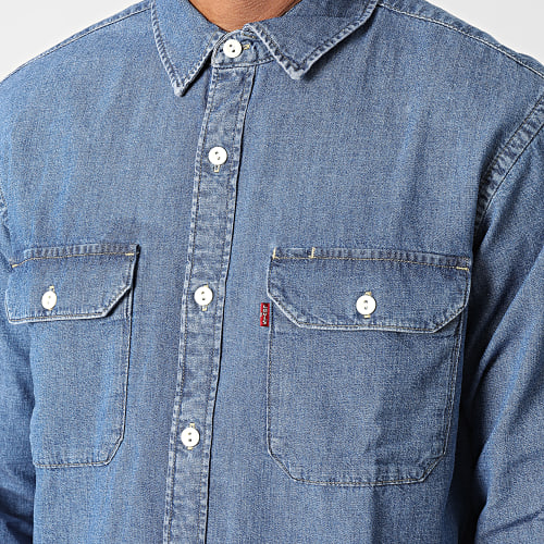 Chemise Manches Longues Jean 19573 Bleu Denim