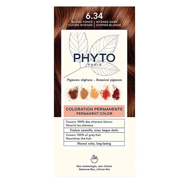 Phyto Coloration 6.34 Blond Cuivré Kit Coloration Permanente 110ml