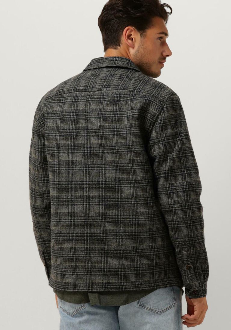 ANERKJENDT donkergroene anerkjendt overshirt aklion check overshirt