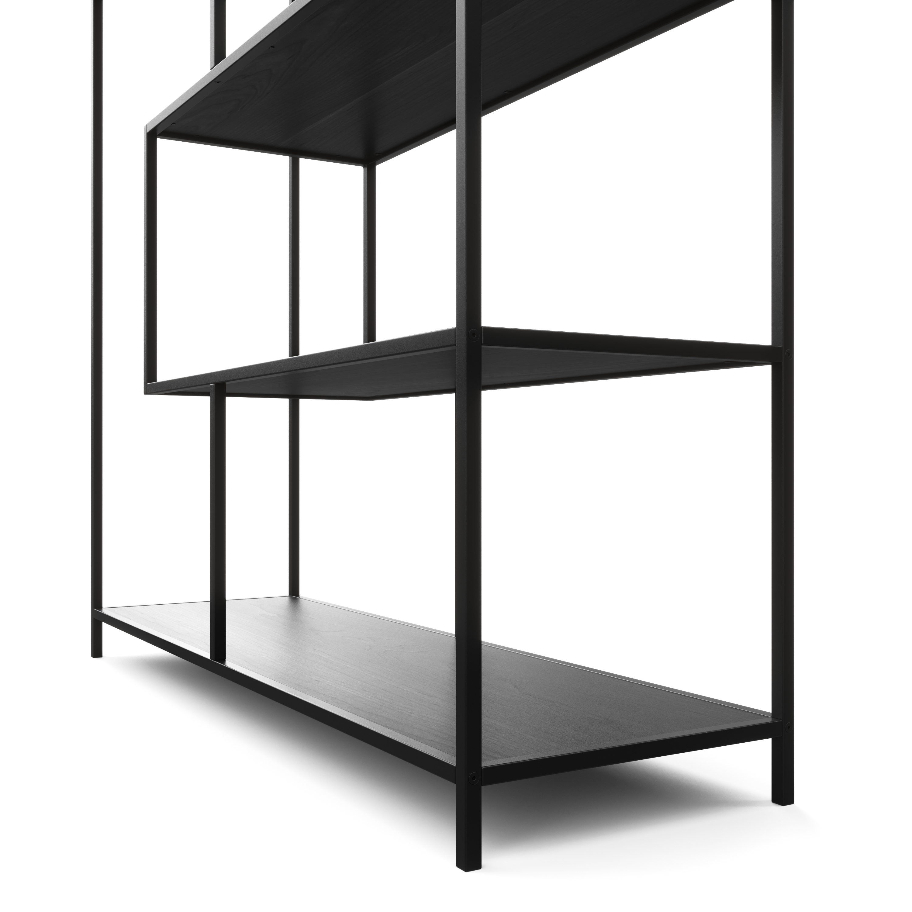 Bücherregal SEAFORD 117 x 185 cm schwarz
