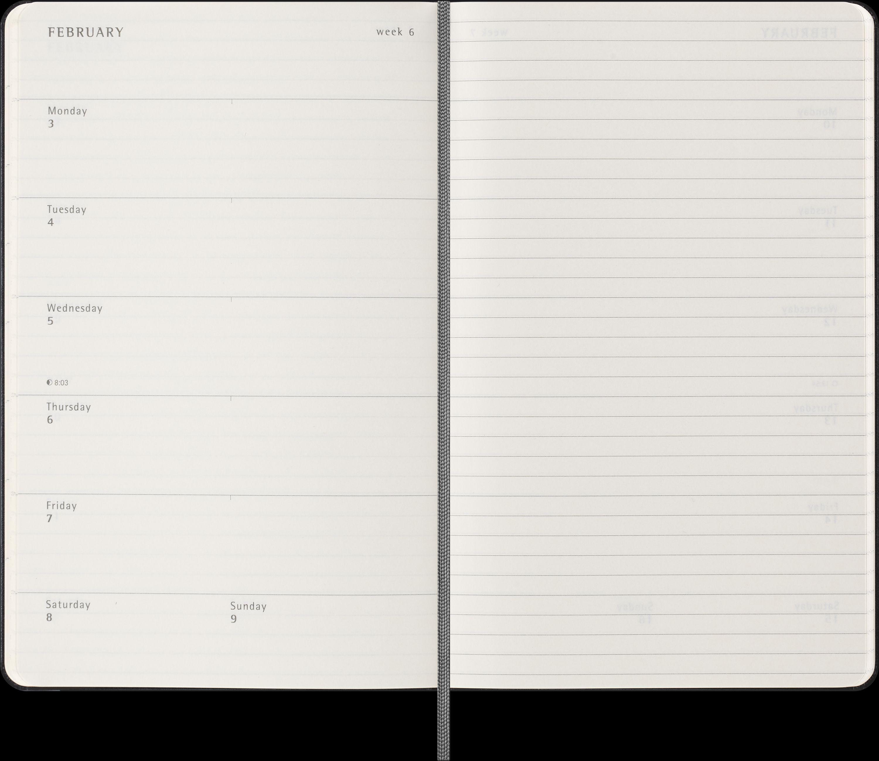 Moleskine 18 Monate Wochen Notizkalender 2024/2025, L/A5