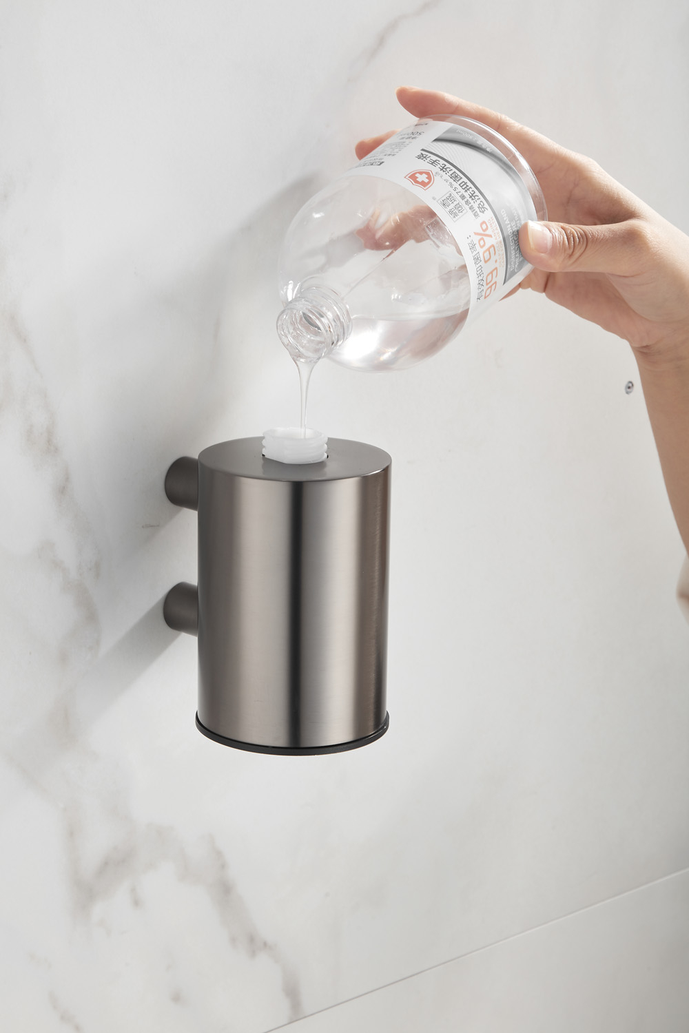 Saniclear Academy zeepdispenser verouderd ijzer - gunmetal