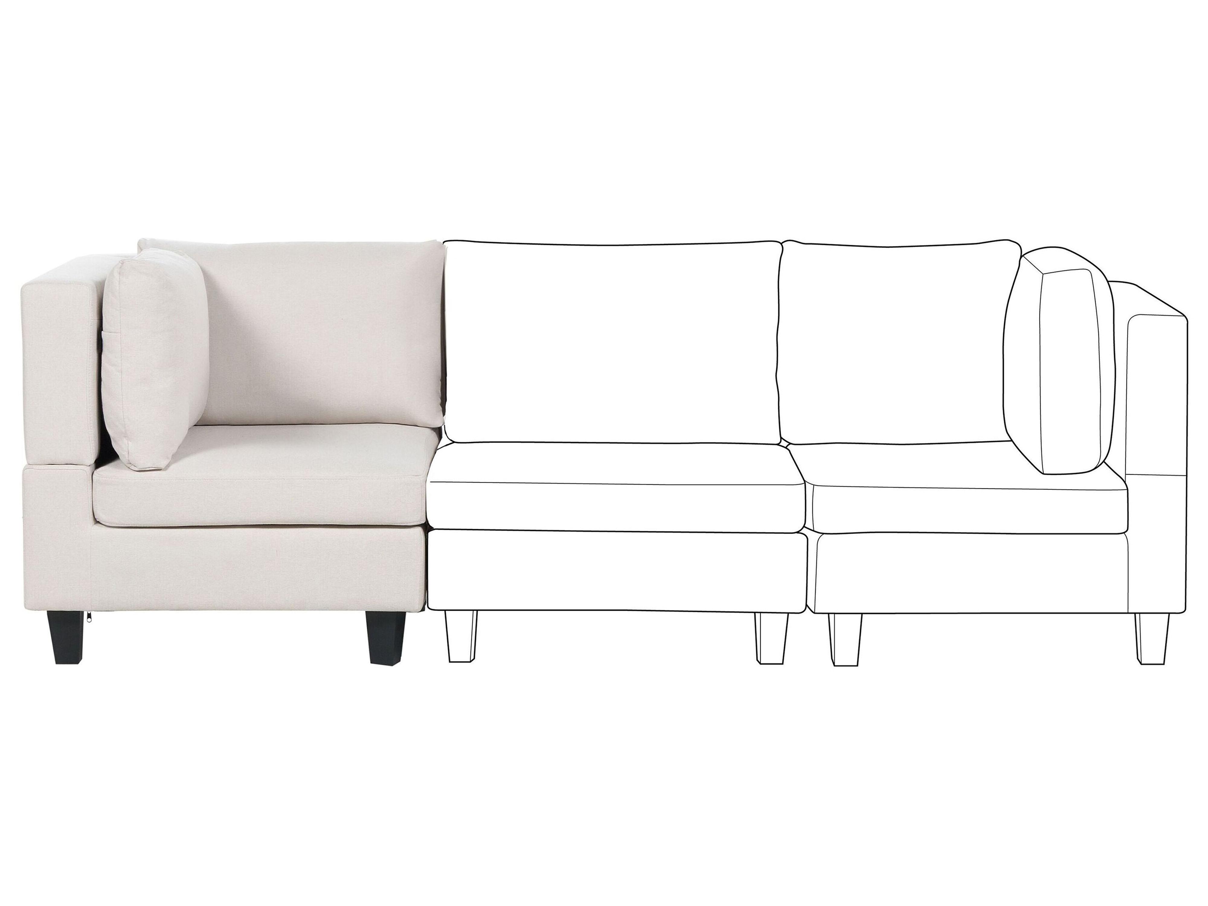 Hoekmodule UNSTAD Stof Lichtbeige