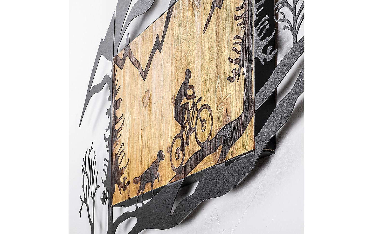 Wanddekoration Bicycle Riding in Nature 110 x 65 cm<br>Wand-Accessoire
