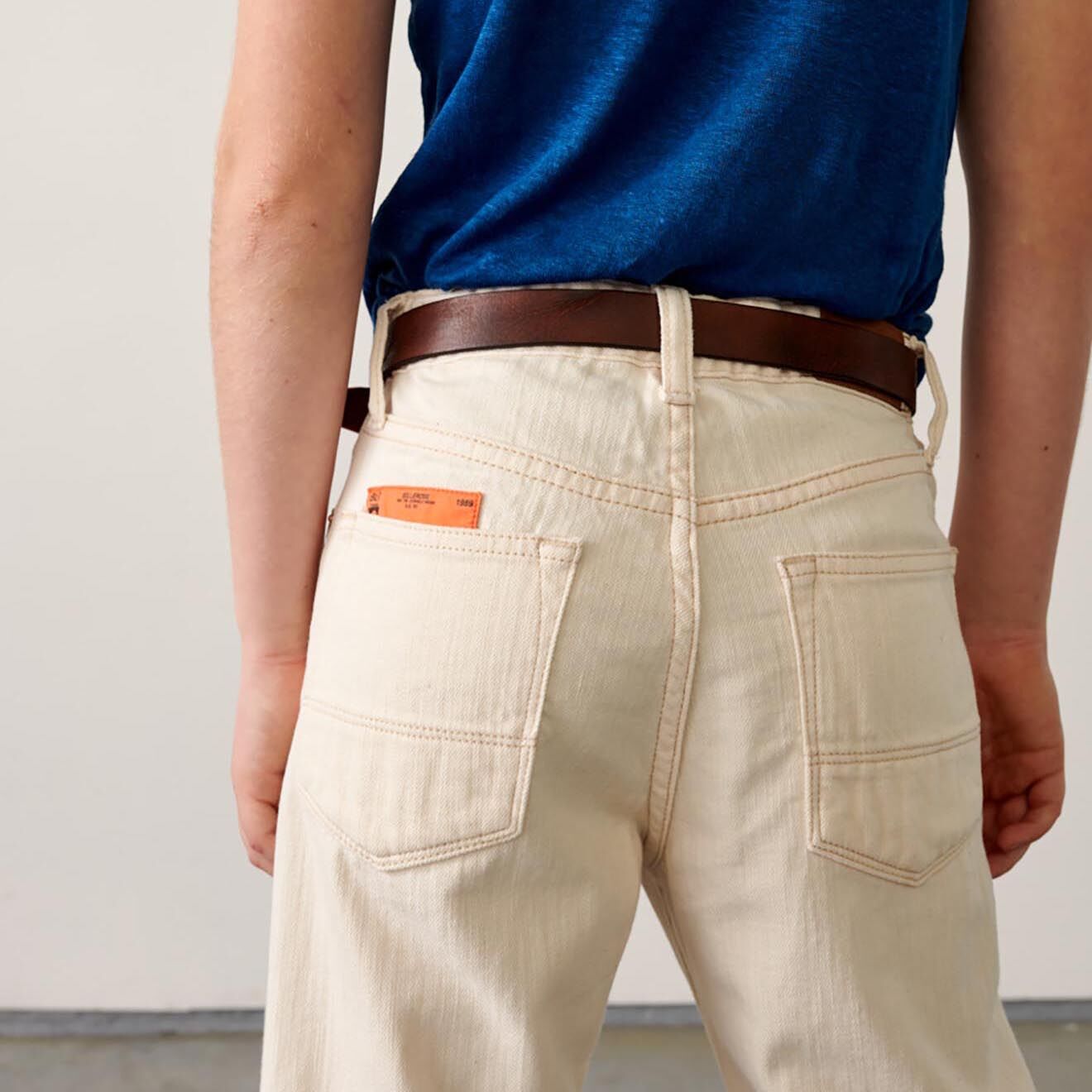 Bellerose Jean Peyo en Toile de coton droit écru