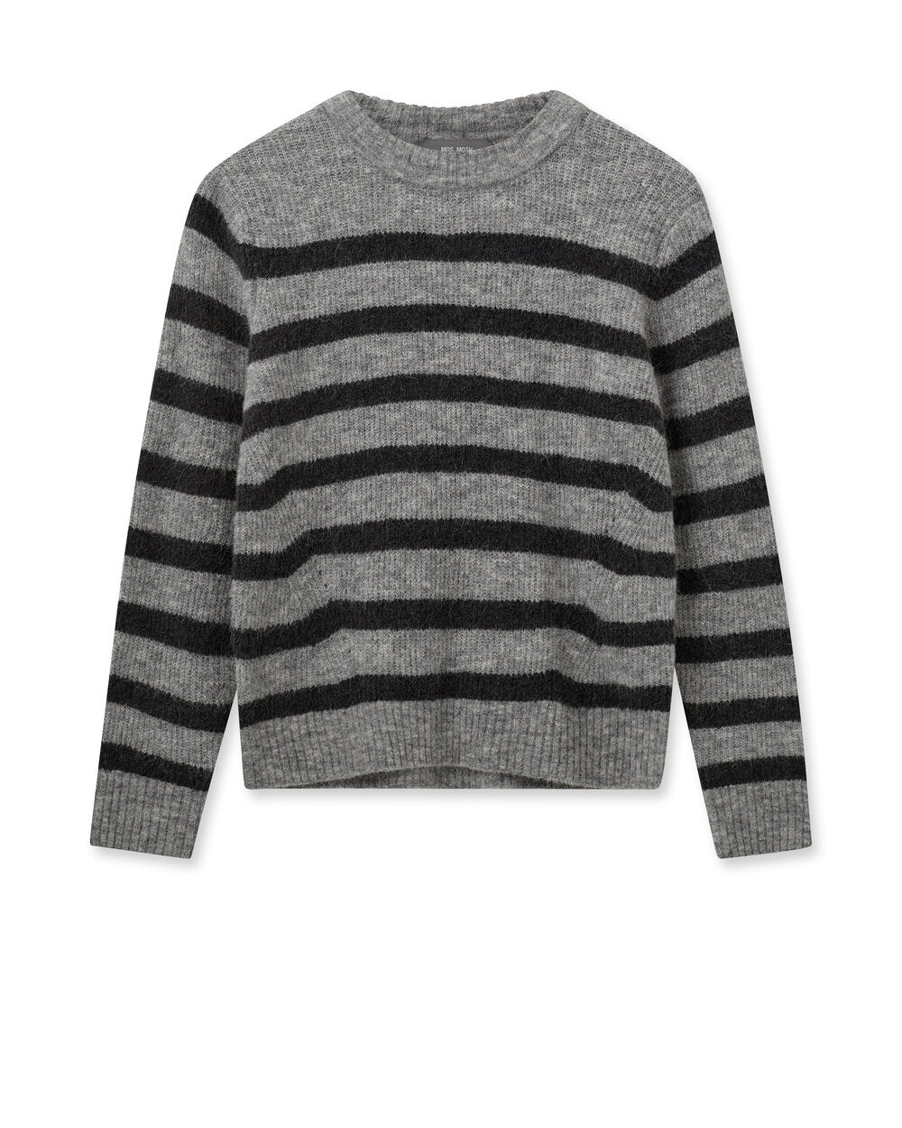 Mos Mosh  Thora Stripe Crewneck striktrøje - Sharkskin