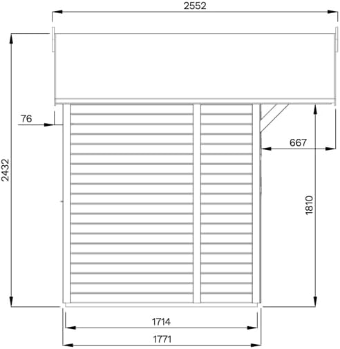 Marktstand | Verkaufsstand Holz | 177x171x243 cm | 3,1m² | Natur | mit Boden | Satteldach | Wandstärke 14mm | Dach 12mm | Fichte | Markt | Weihnachtsmarkt | Wochenmarkt | Flohmarkt | Festival