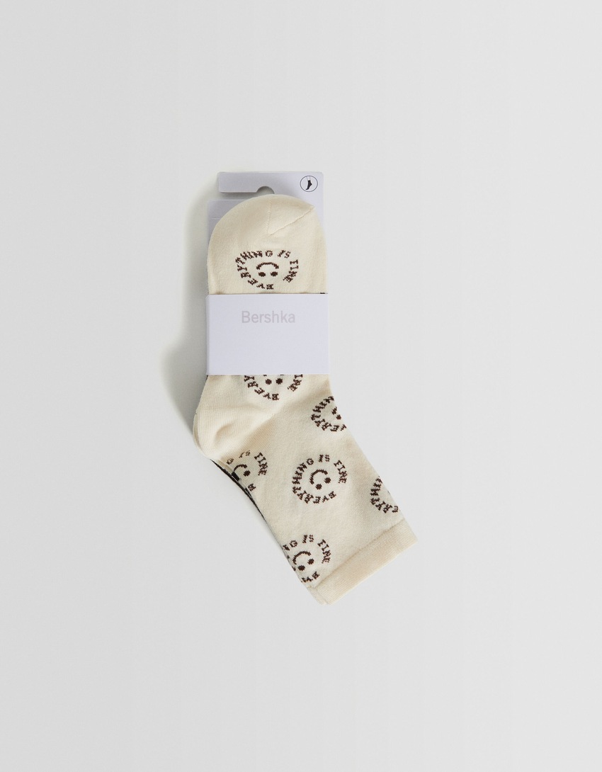 Pacote com 3 pares de meias estampadas