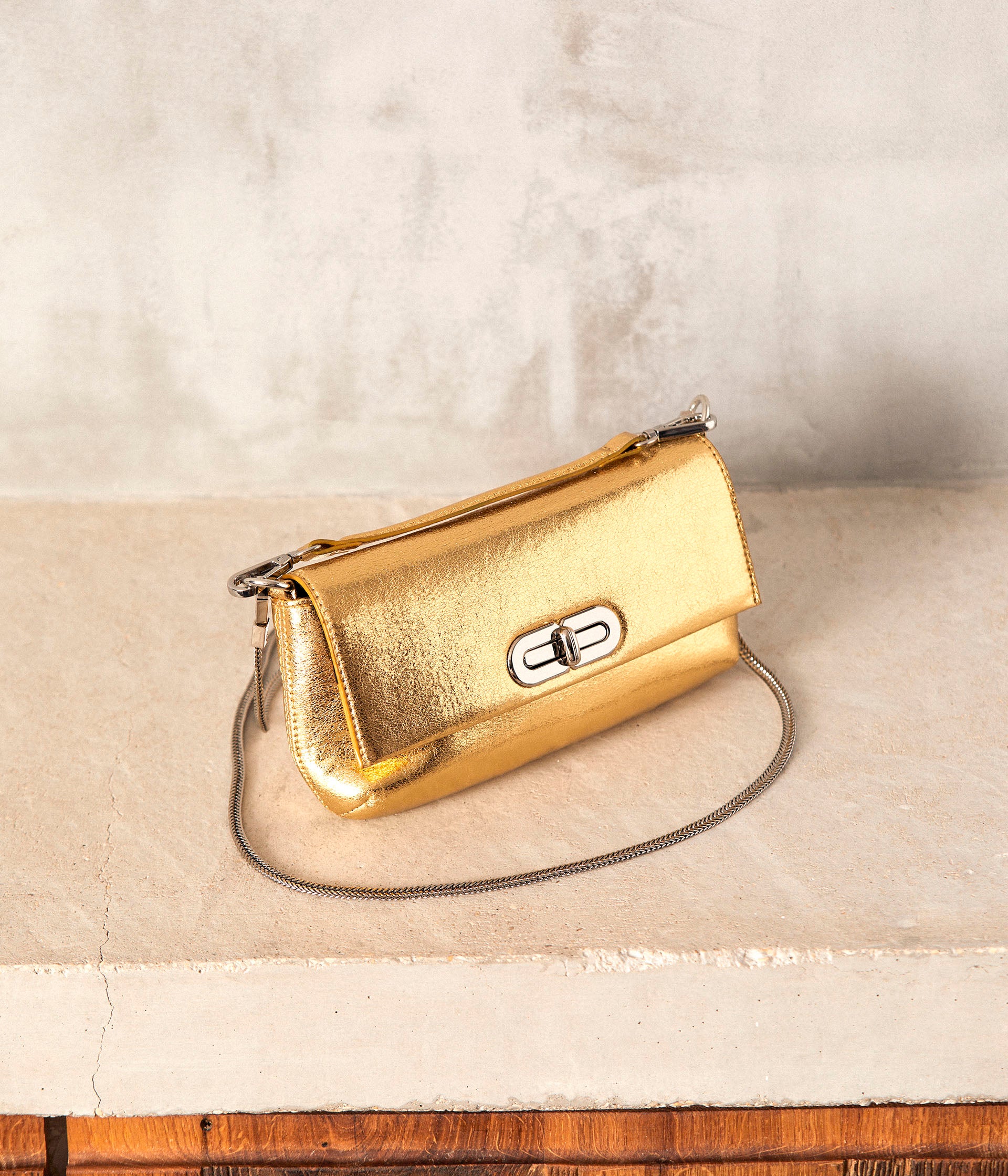 Sac baguette doré Audrine