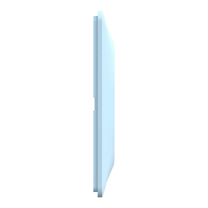 Plaque de finition double Schneider Electric Ovalis bleu azurin