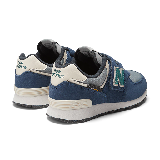 New Balance 574 Hook And Loop Sneakers, Navy/Slate Gray, 31
