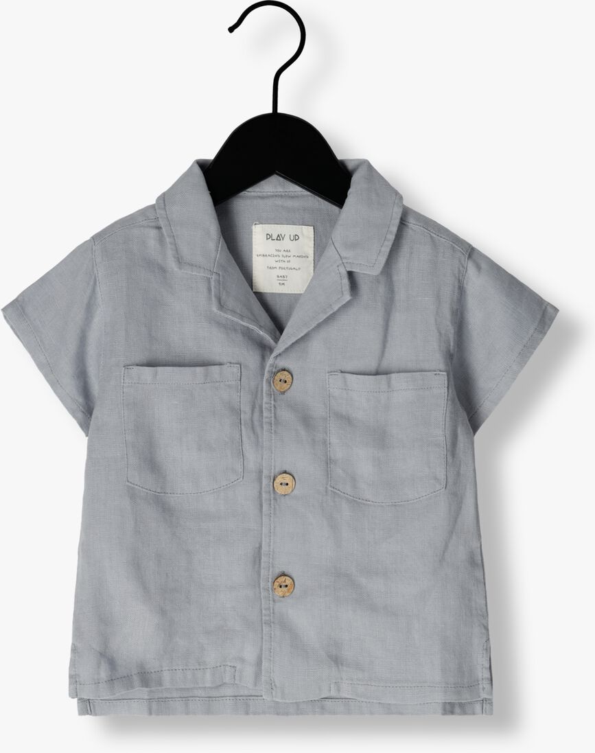 PLAY UP blauwe play up blouse linen shirt