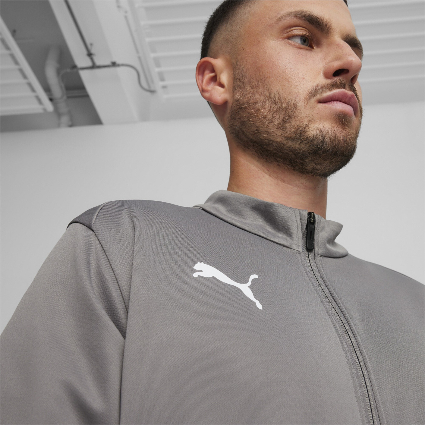 PUMA teamGOAL Trainingspak Full-Zip Grijs Zwart Wit