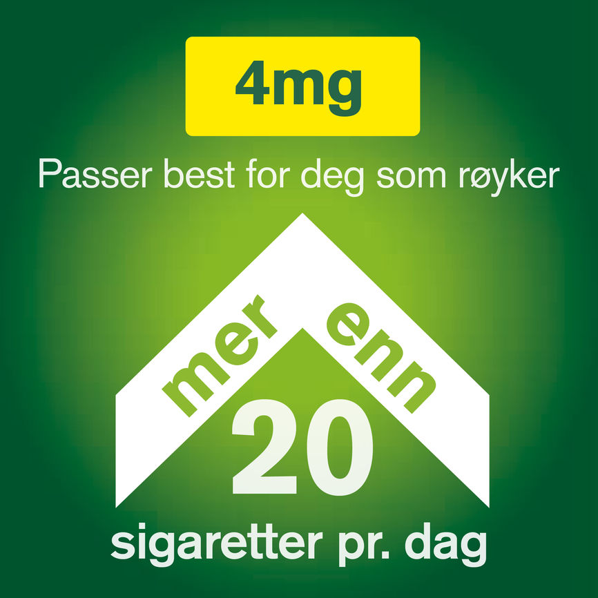 Nicorette Fruitmint tyggegummi 4 mg nikotin, slutte å røyke