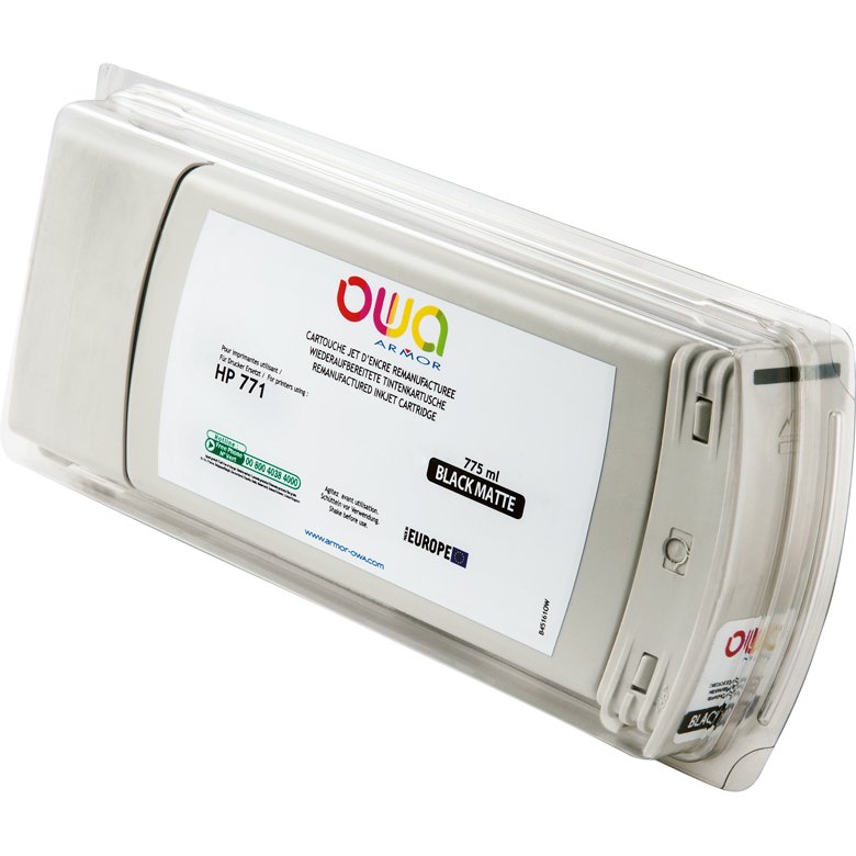 Cartouche d'encre traceur remanufacturée OWA - standard - Noir Mat - pour HP 771C