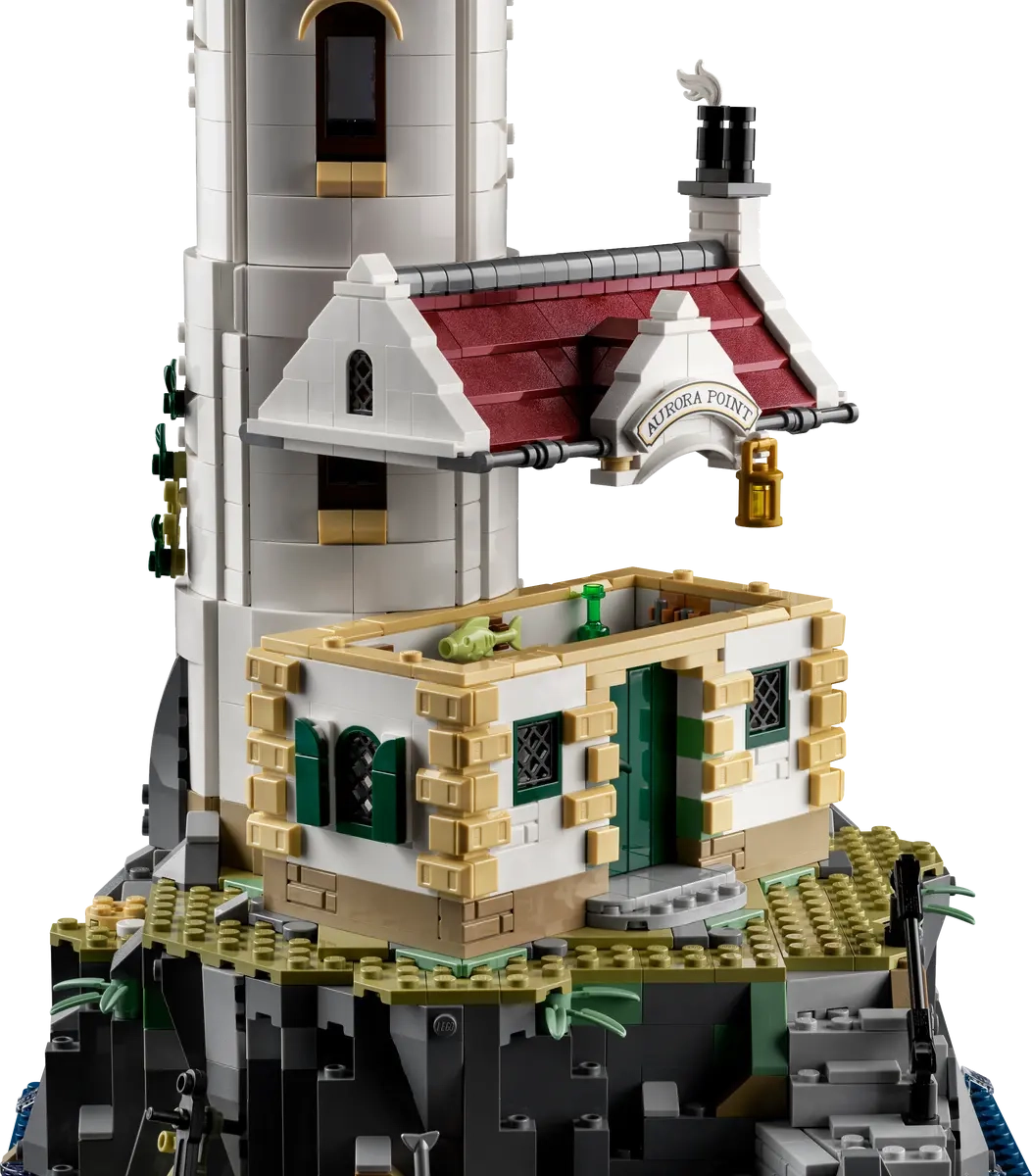 (2065-tlg. Set) Ideas Klemmbausteine Spielzeug Gebäude Modell Bausatz Batteriebetrieben (21335) - Motorisierter Leuchtturm