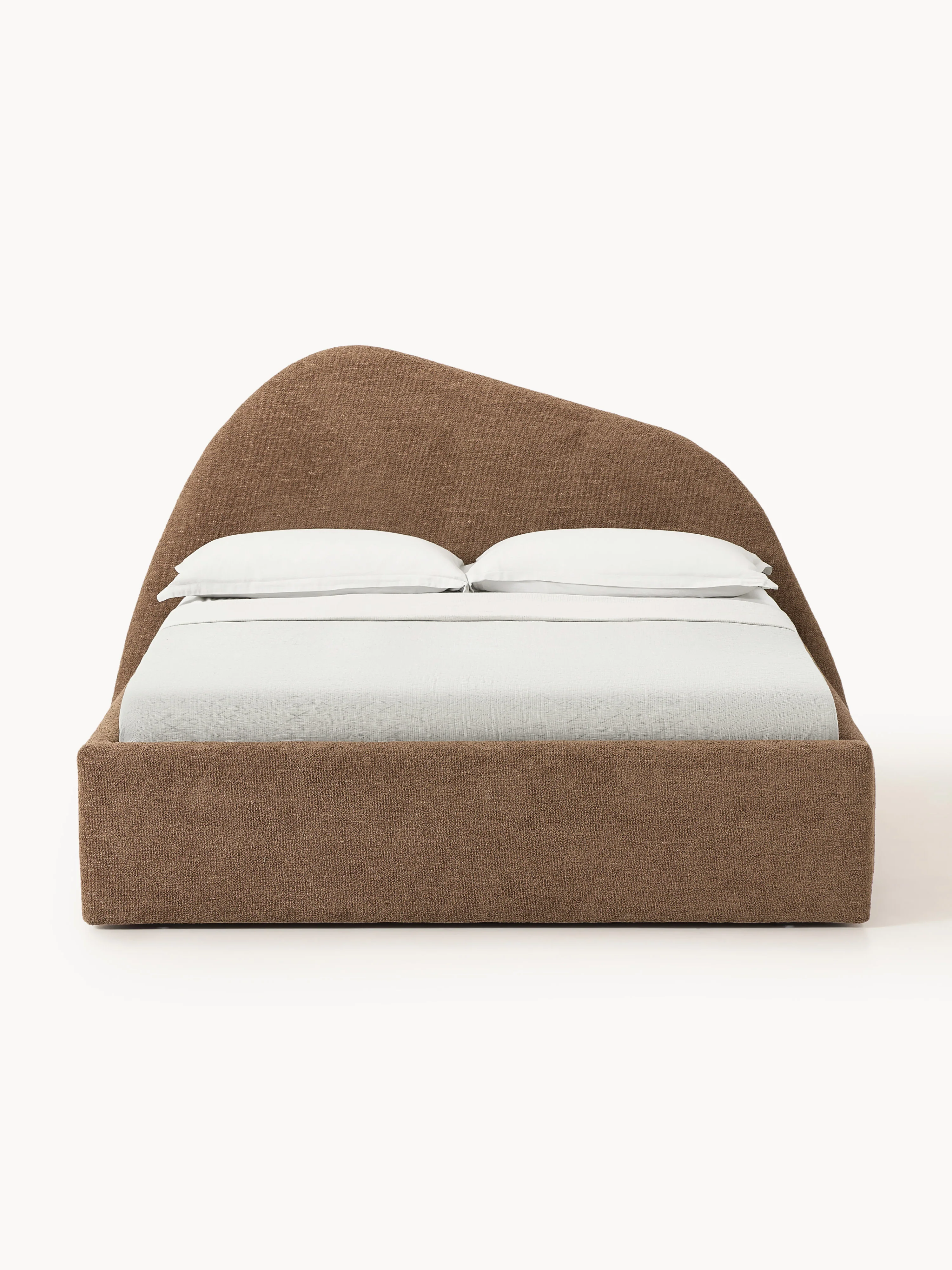Bouclé gestoffeerd bed Gary
