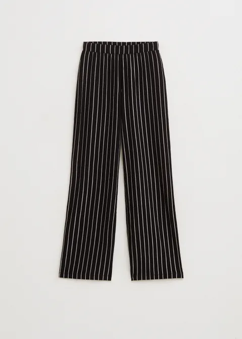 Jersey broek met structuur zwart (ZWART)