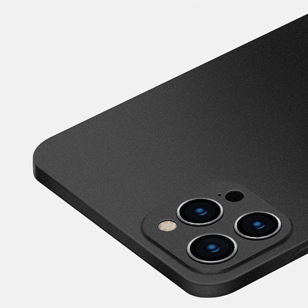 iPhone 14 Pro Hülle Hardcase Super Slim   Kameraschutz - Schwarz (Matt)