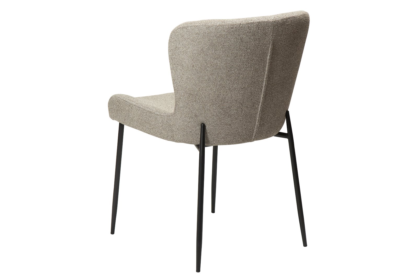 Glam spisestol Tekstil Bouclé Pebble earth og sorte ben