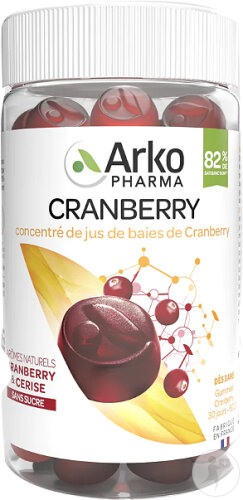 Arkopharma Gummies Phyto Cranberry Confort Urinaire Cranberry Et Cerise Sans Sucre 60 Pièces