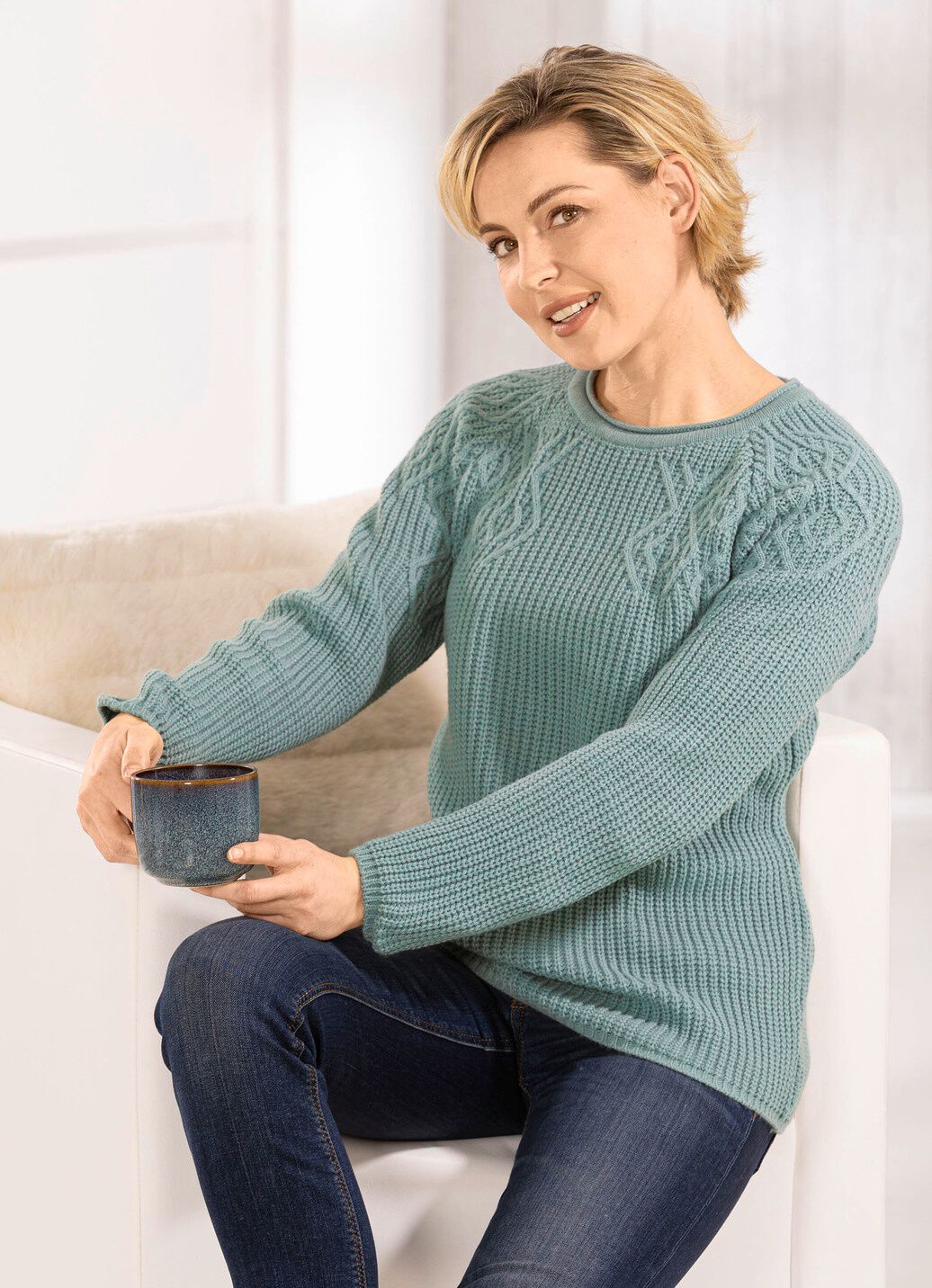 Pullover in Perlfang