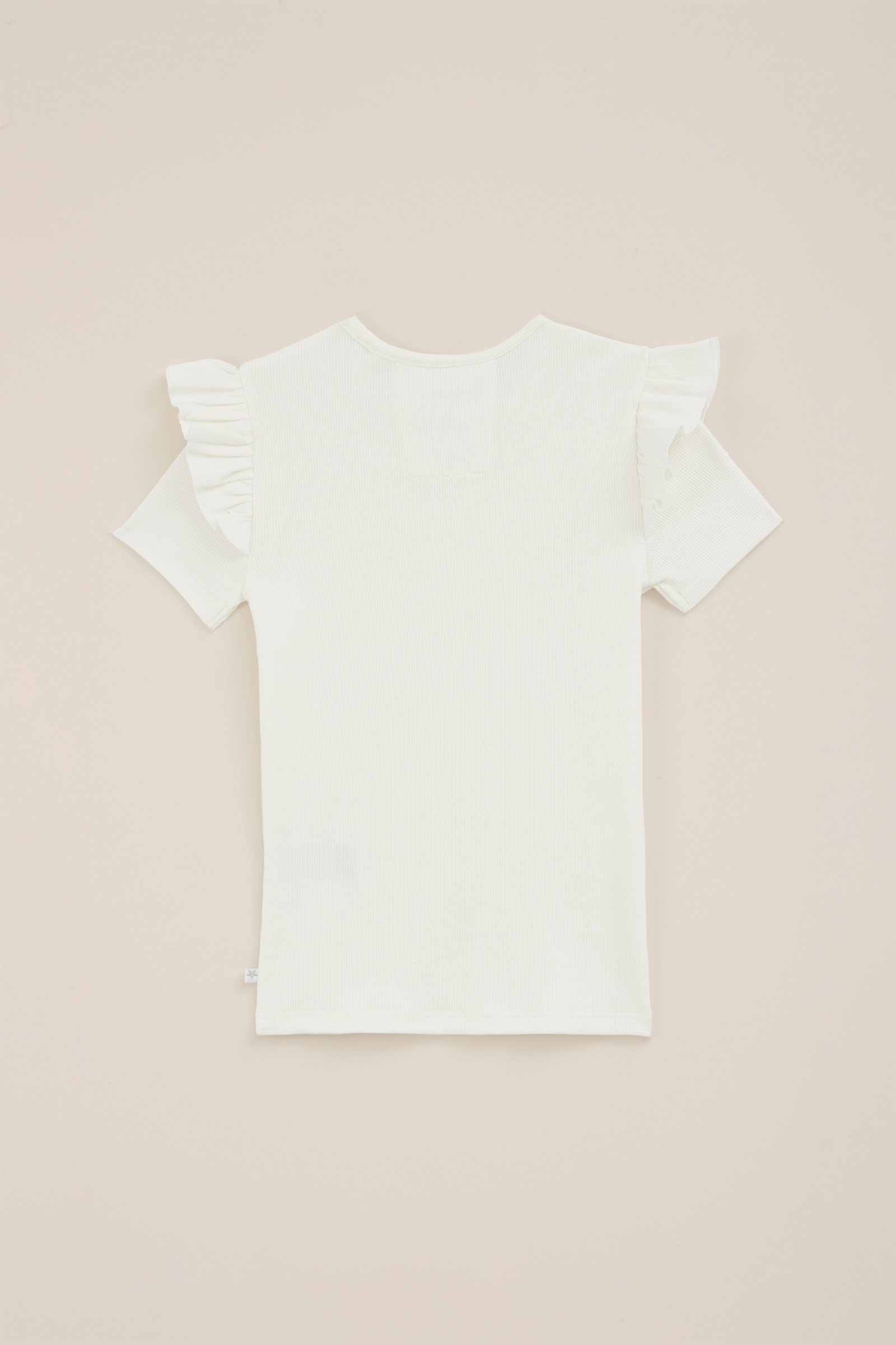 Meisjes T-shirt met ruches WE Fashion Wit