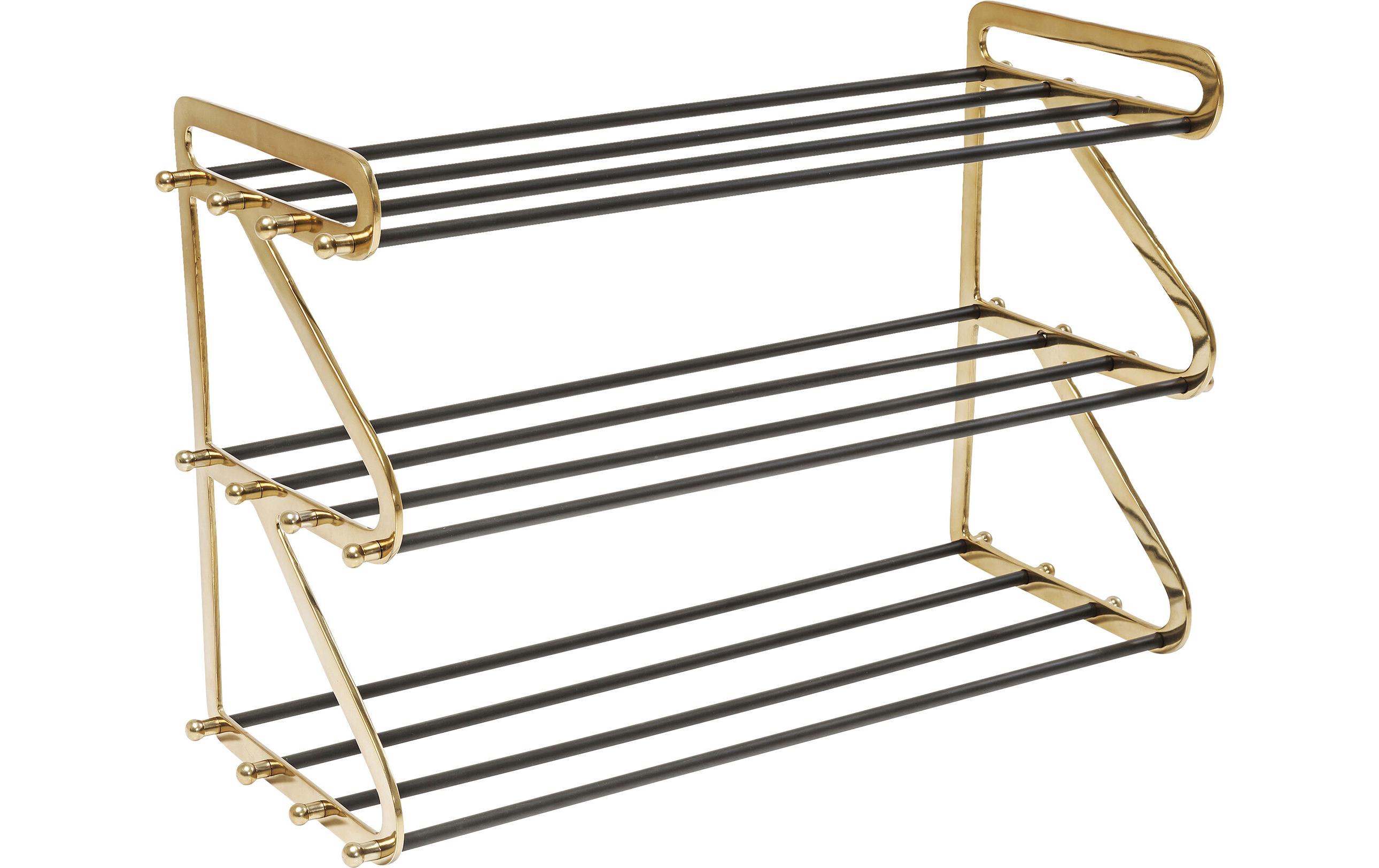 Schuhregal Walk Big 84 x 55 cm, Gold/Schwarz<br>Organizer für Schuhe