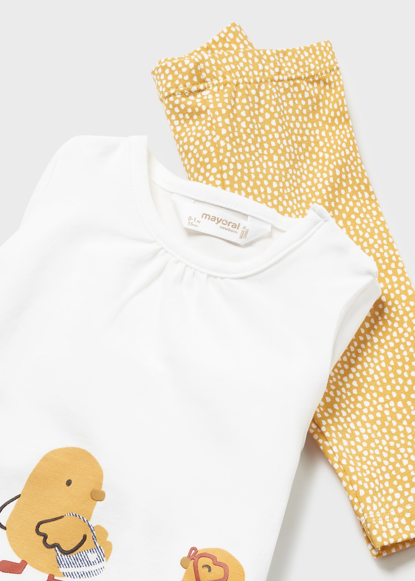 Conjunto de algodão Better Cotton para recém-nascido, 4 peças, cor milho
