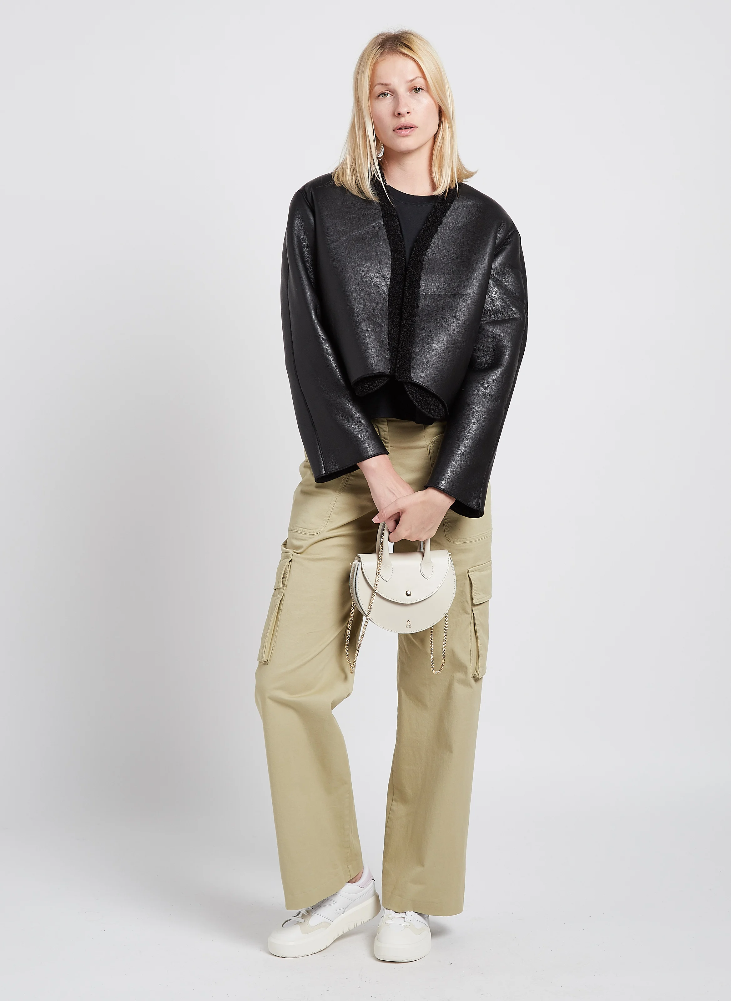 Musique - Sac à main en cuir| Beige