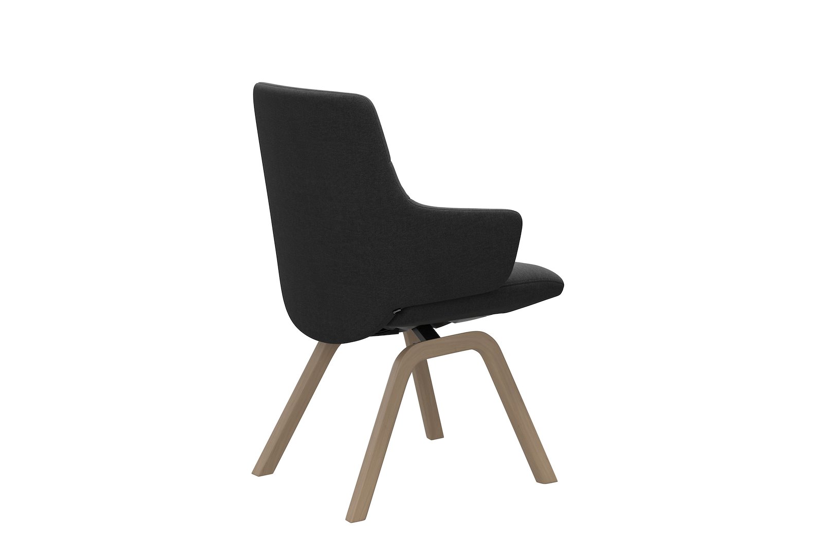 Chilli spisestol Tekstil Dahlia grey med hvitlasert understell