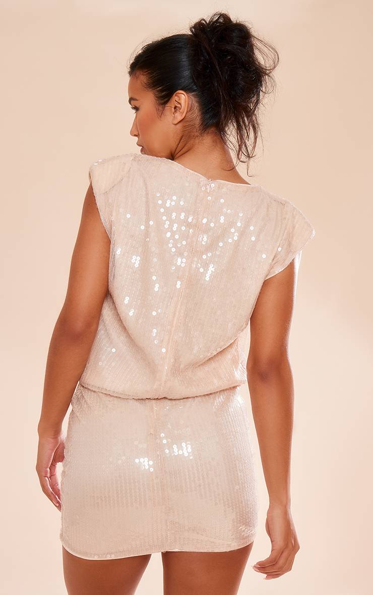 Nude Robe Moulante Sans Manches À Sequins Avec Épaulettes