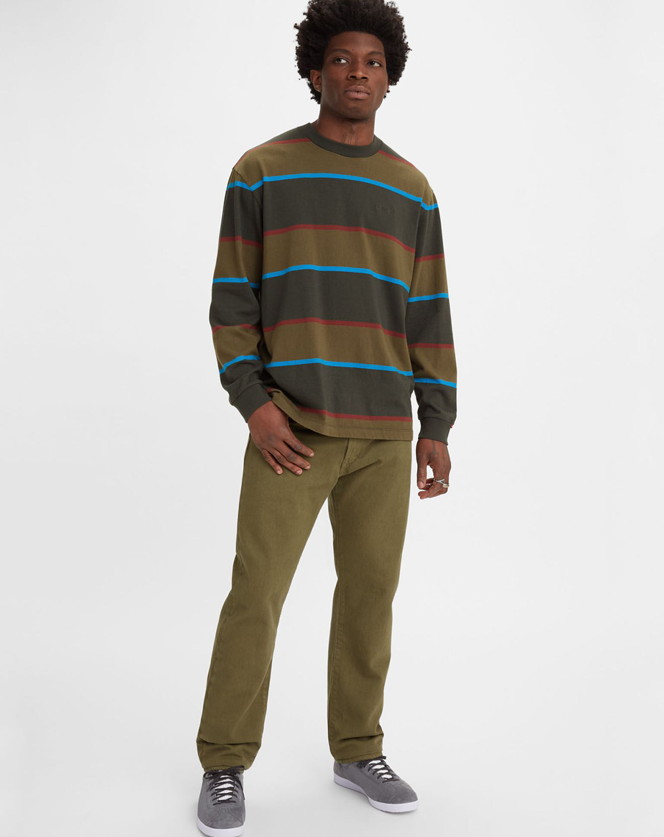 Levi's® Jean 551™ Z en Coton & Chanvre Authentic Straight vert kaki