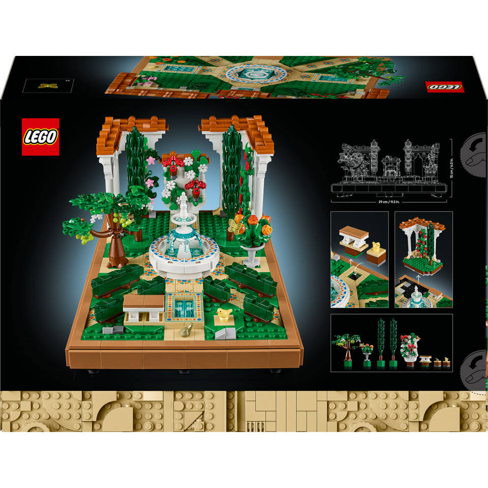 LEGO Icons tuin met fontein 10359