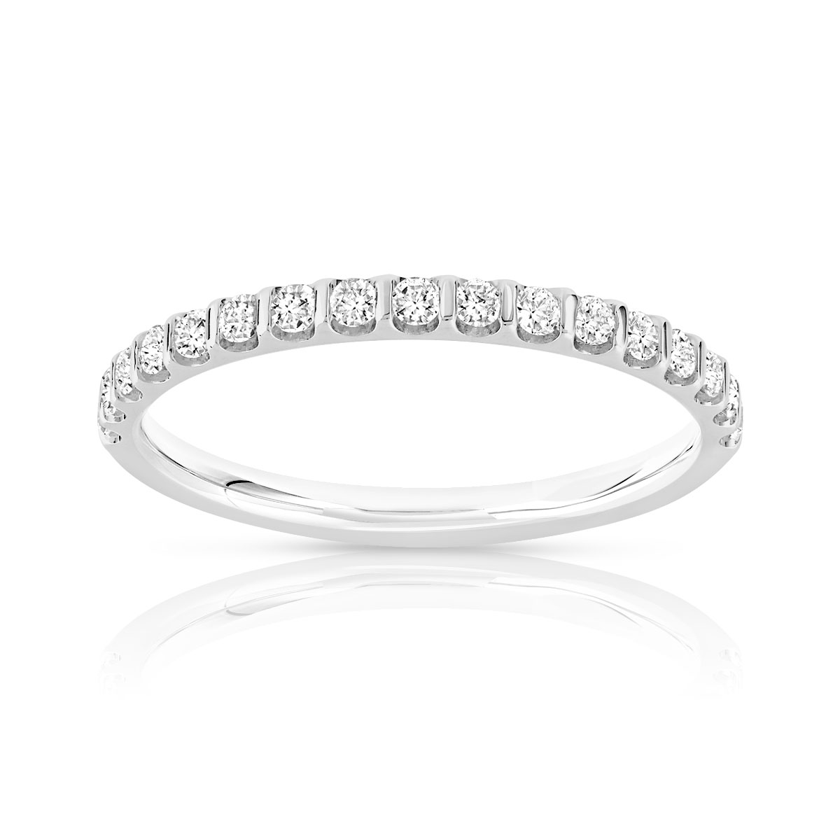 Alliance demi-tour or 750 blanc diamant H/P1