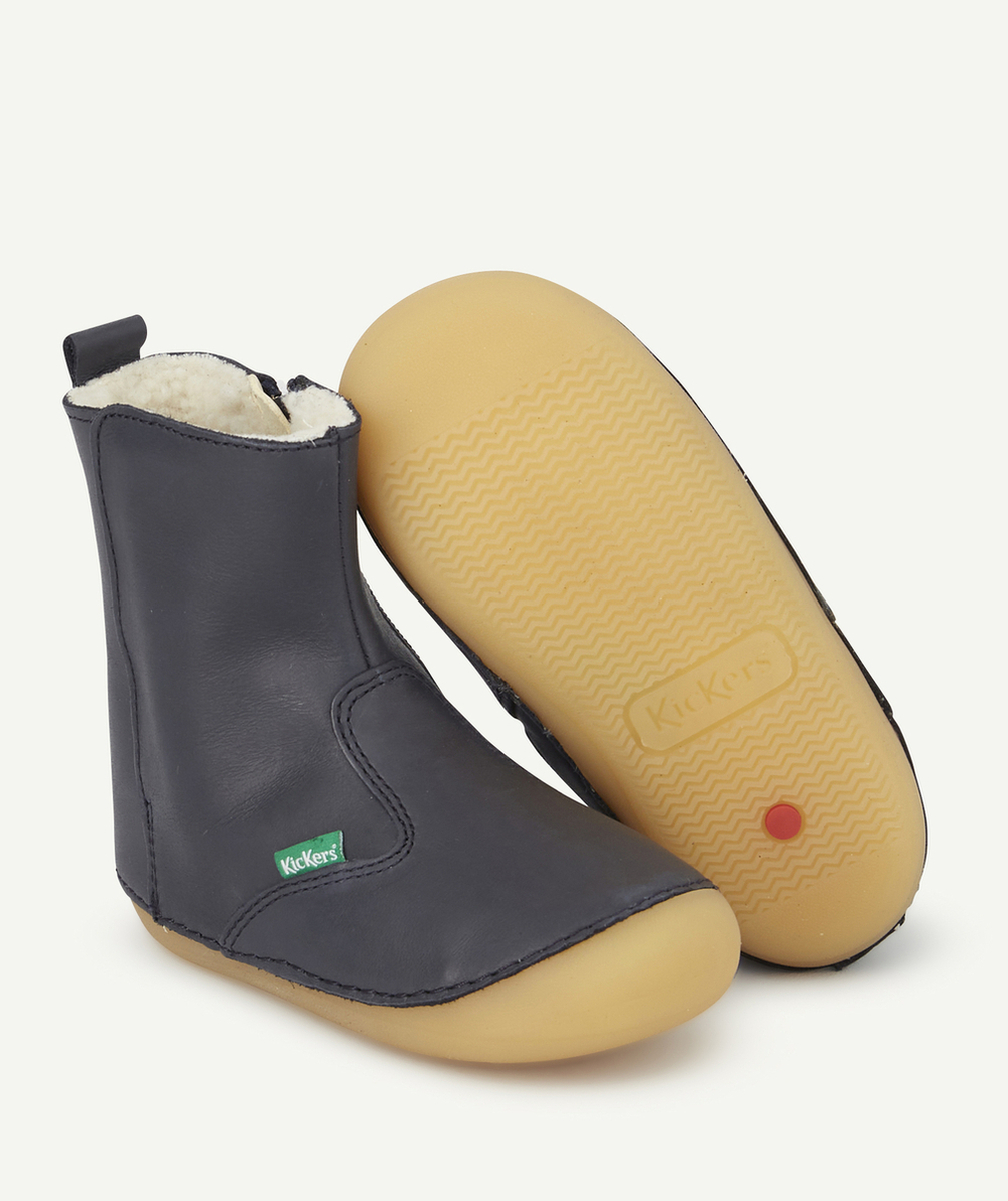 KICKERSBOOTS BLEU MARINE ZIPPÉE BÉBÉ
