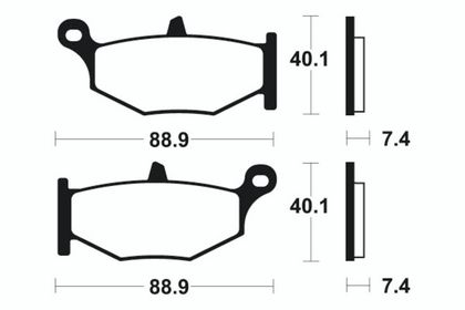 Plaquettes de freins Tecnium Performance métal fritté - MR333