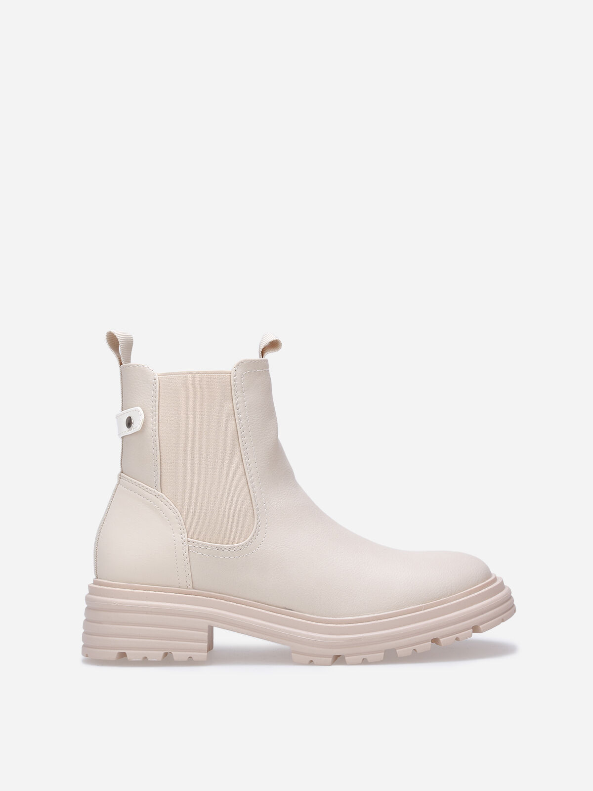 Chelsea multi-matières crantées- Beige
