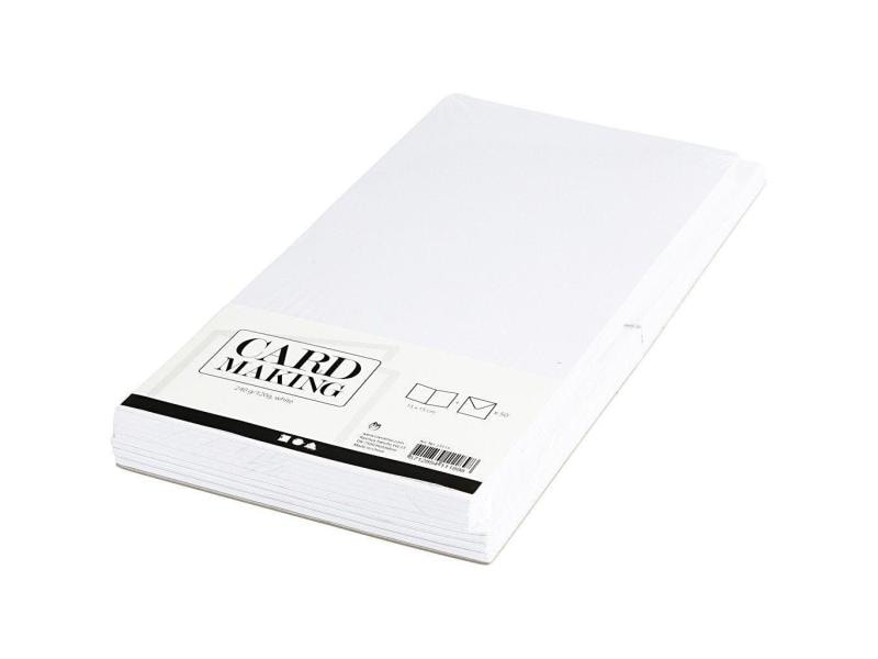 Creativ Company Blankokarte 15 x 15 cm 50 Sets, Weiss Karten zum Gestalten